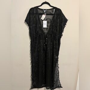 Black swimsuit cover-up